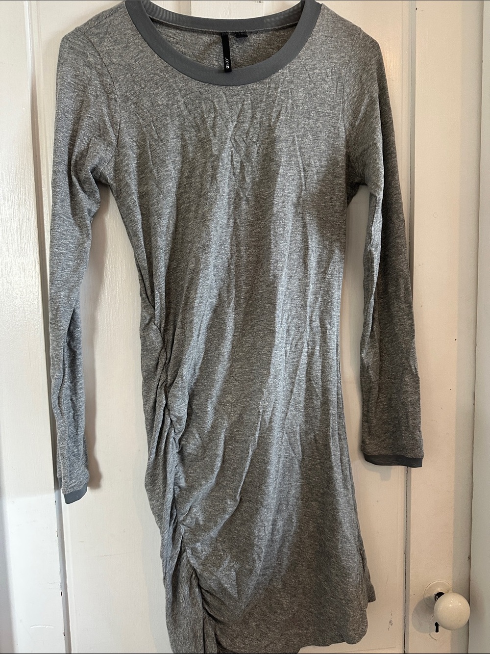 Joe's Jeans Heather Gray Long-Sleeve Ruched Side Dress